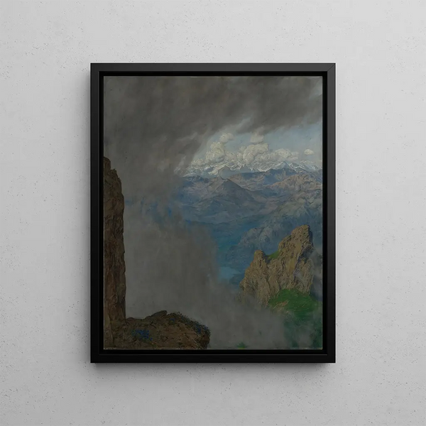 View from the Pilate - Hans Thoma — framed artwork on a wall