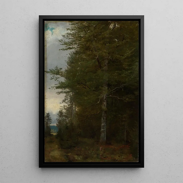 Beech at Forest Edge - Hans Thoma — framed artwork on a wall