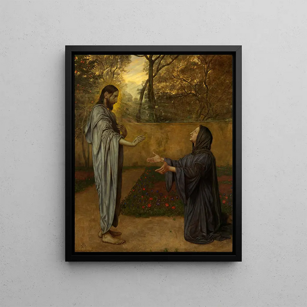 The Christ as Gardener - Hans Thoma — framed artwork on a wall