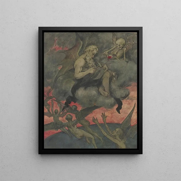 Chronos aiguise la faux - Hans Thoma — framed artwork on a wall