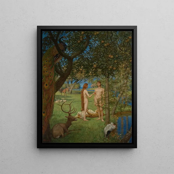 Paradise - Hans Thoma — framed artwork on a wall