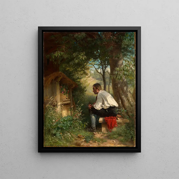 L'amie des abeilles - Hans Thoma — framed artwork on a wall