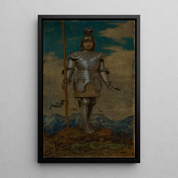 Saint Georges the Knight - Hans Thoma — framed artwork on a wall