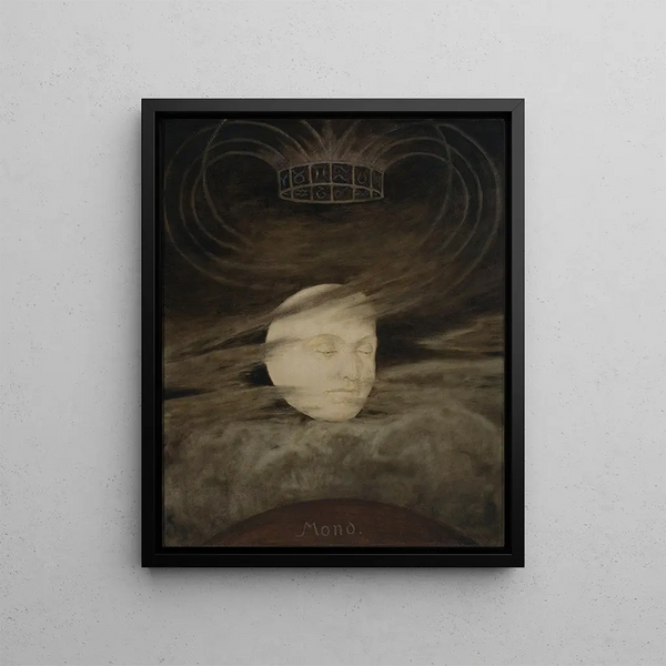 The Moon - Hans Thoma — framed artwork on a wall