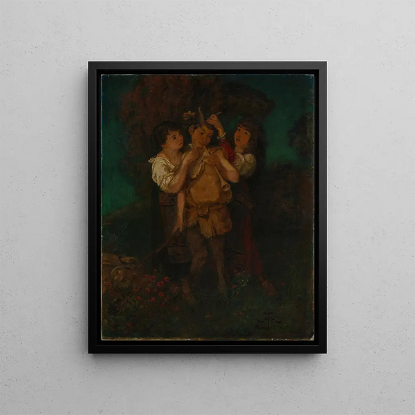 The famous Pan - Hans Thoma — framed artwork on a wall