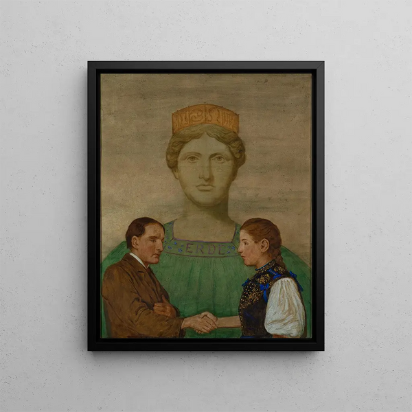 The Earth - Hans Thoma — framed artwork on a wall