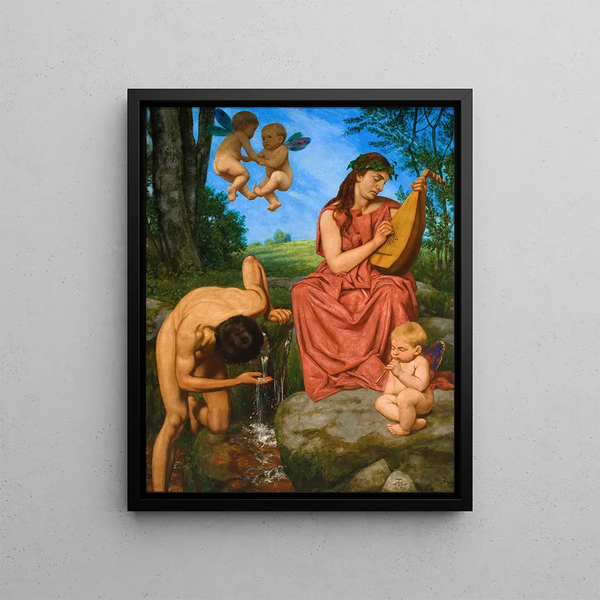 The Spring - Hans Thoma — framed artwork on a wall