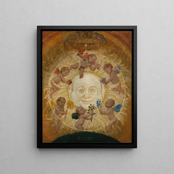 The Sun - Hans Thoma — framed artwork on a wall