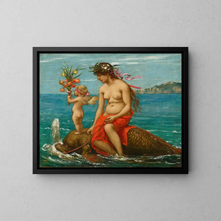 Across the Waves - Hans Thoma — framed artwork on a wall