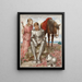 Erika and the Knight Sitting - Hans Thoma — framed artwork on a wall