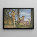 Faune et nymphe - Hans Thoma — framed artwork on a wall