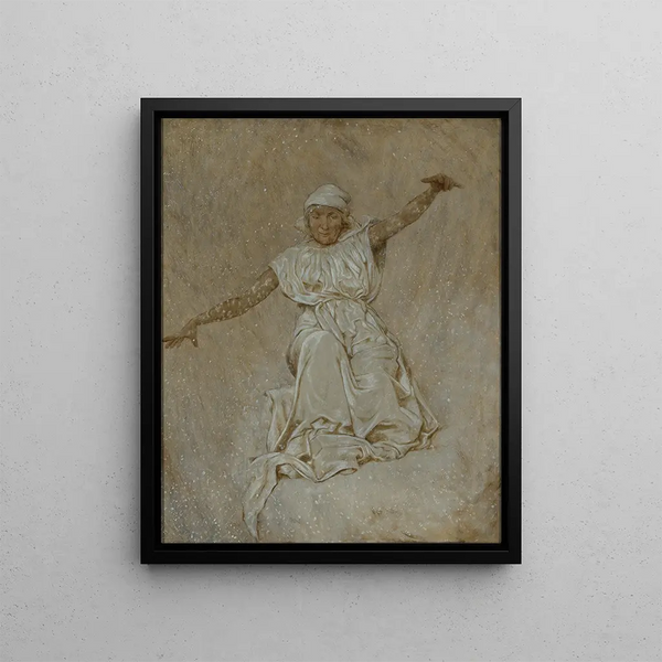 February Mother Holle - Hans Thoma — framed artwork on a wall
