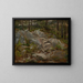 Blocks of stone with fir trunks - Hans Thoma — framed artwork on a wall