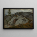 Rocky blocks with small firs - Hans Thoma — framed artwork on a wall