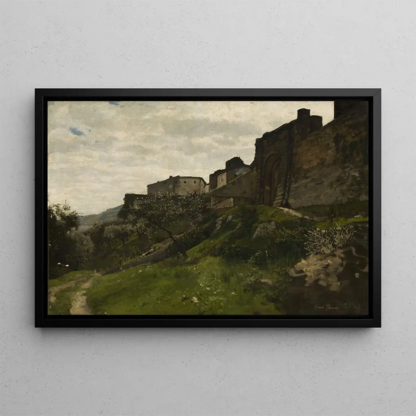 Fragment of defensive walls - Hans Thoma — framed artwork on a wall