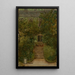 Garden of a country house with watering can and rake - Hans Thoma — framed artwork on a wall