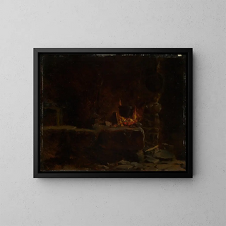 Herd in the Thomahaus house in Bernau - Hans Thoma — framed artwork on a wall
