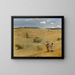 Landscape painting with rolling hills - Hans Thoma — framed artwork on a wall