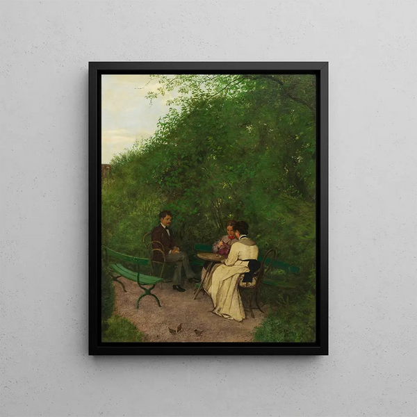 In the Garden - Hans Thoma — framed artwork on a wall
