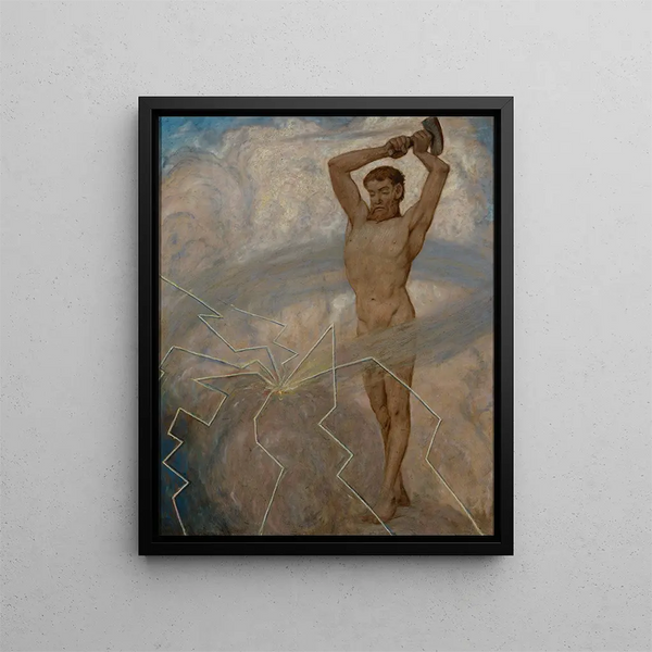 July the god of thunder Thor - Hans Thoma — framed artwork on a wall