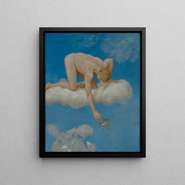 June makes my rose vibrate - Hans Thoma — framed artwork on a wall