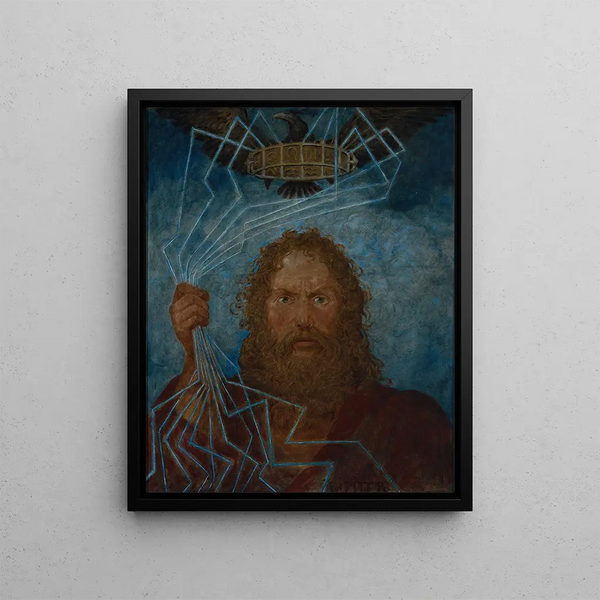 Jupiter giving - Hans Thoma — framed artwork on a wall