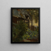 Garden of Cabbages with House Corner - Hans Thoma — framed artwork on a wall