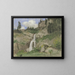 Landscape painting with waterfall, decoration for a puppet theater - Hans Thoma — framed artwork on a wall