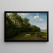 Landscape painting with grazing horses - Hans Thoma — framed artwork on a wall