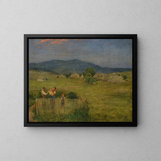 Petit jardin dans la Forêt-Noire - Hans Thoma — framed artwork on a wall