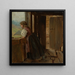 Girl on the arbor of a peasant house - Hans Thoma — framed artwork on a wall