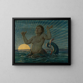 Wake of the Sea - Hans Thoma — framed artwork on a wall