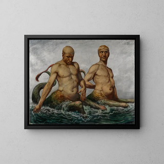 Marine Men - Hans Thoma — framed artwork on a wall
