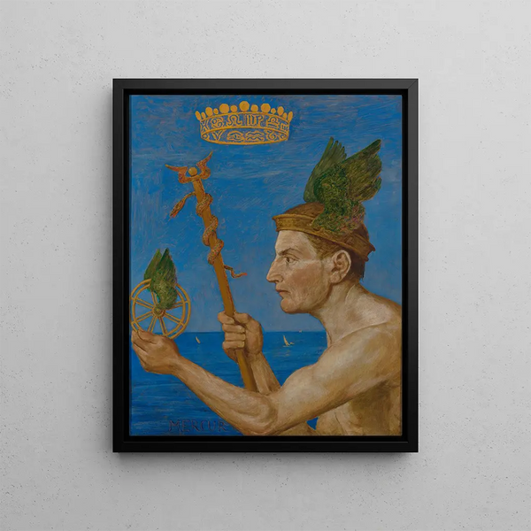 Mercury - Hans Thoma — framed artwork on a wall
