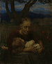 Mother and Child in a Garden - Hans Thoma — artwork view