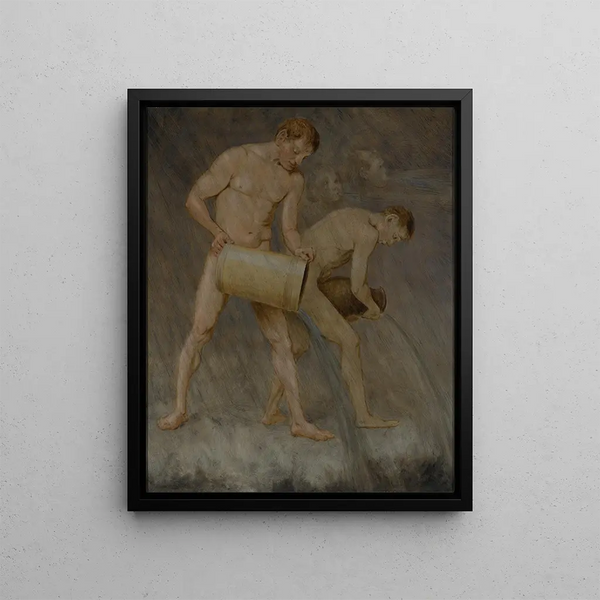November the rain gods - Hans Thoma — framed artwork on a wall