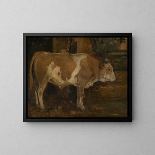 Bull in the Woods - Hans Thoma — framed artwork on a wall