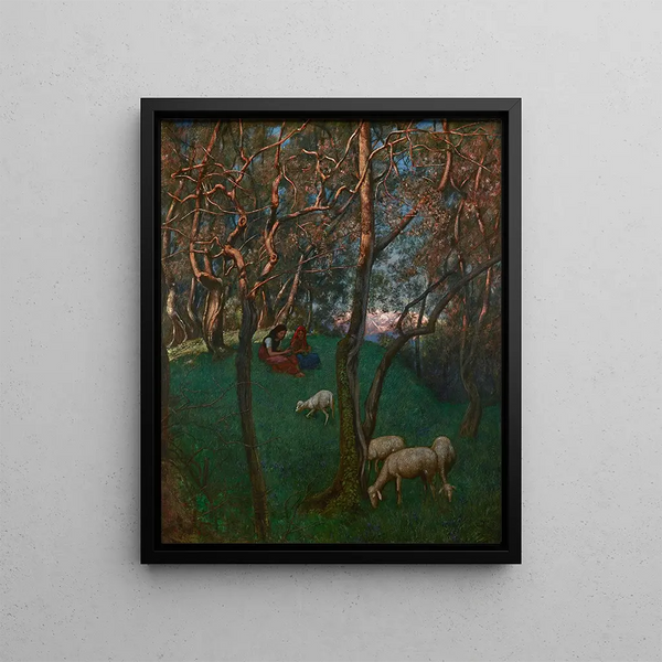 Oliveraie au lac de Garde - Hans Thoma — framed artwork on a wall