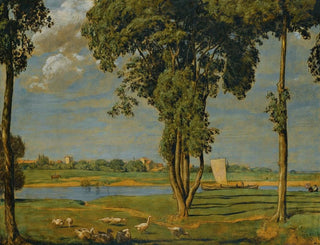 On the Banks of the Main - Hans Thoma — artwork view