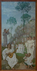 Easter Triptych Painting Fields of the Blessed Paradise - Hans Thoma — artwork view