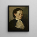 Portrait of the artist's sister Agathe - Hans Thoma — framed artwork on a wall
