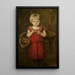 Portrait of Ela with a basket - Hans Thoma — framed artwork on a wall