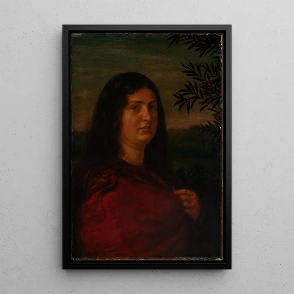Portrait of Madame Cella Thoma - Hans Thoma — framed artwork on a wall