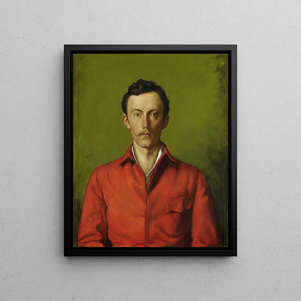 Portrait of Prince Frederick Charles of Hesse - Hans Thoma — framed artwork on a wall