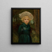 Portrait of a Girl in a Green Dress - Hans Thoma — framed artwork on a wall
