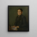 Portrait painting of the artist Sister Agathe - Hans Thoma — framed artwork on a wall