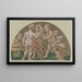 Putti with armillary sphere painting from the mosaic destroyed at the Zum Kaiser Karl house at the Hauptwache in Frankfurt - Hans Thoma — framed artwork on a wall