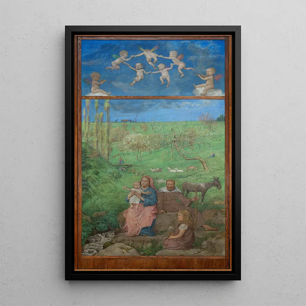 Rest During the Flight - Hans Thoma — framed artwork on a wall
