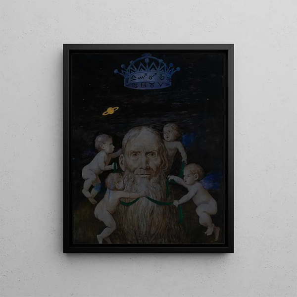Saturne - Hans Thoma — framed artwork on a wall