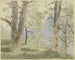 Forest Landscape Painting of the Black Forest, view from the forest edge on the mountains - Hans Thoma — artwork view